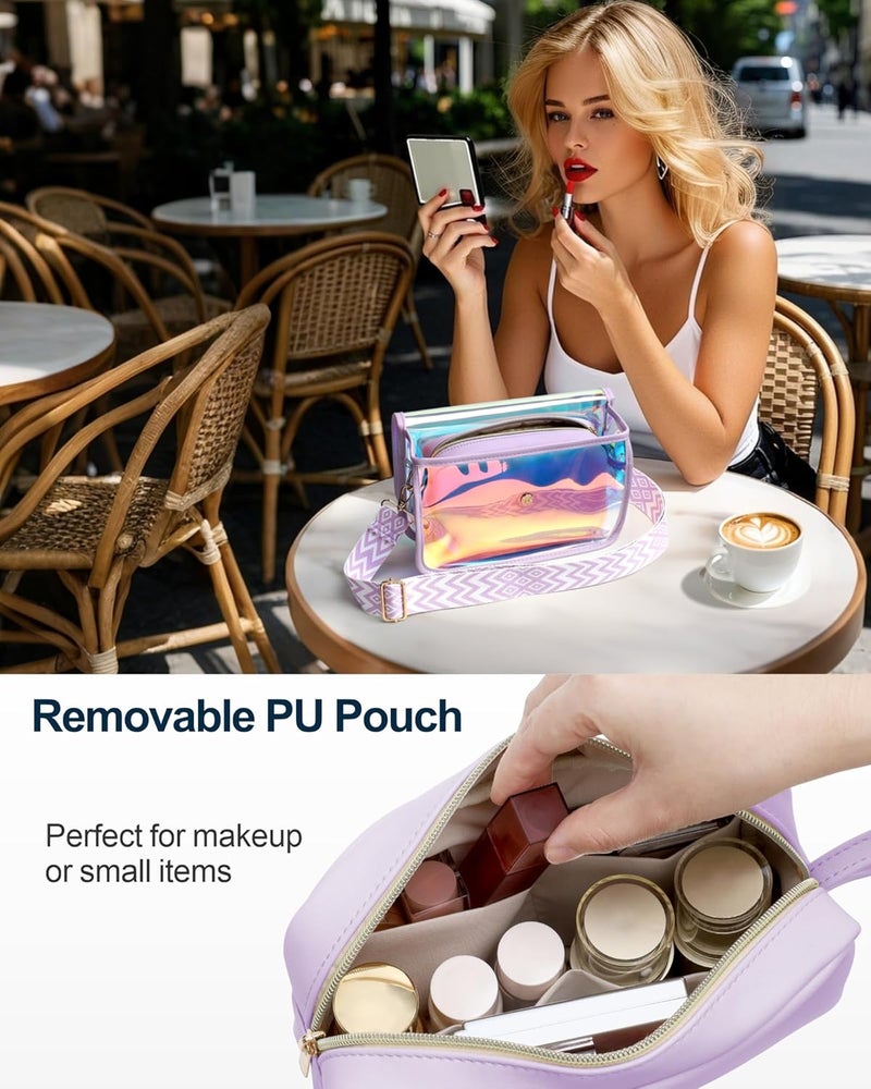 Packism Clear Bag for Stadium Events - Small Clear Purses for Women Crossbody Messenger Bag for Concerts Sporting Events - Image 5